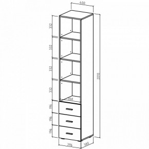 Стеллаж комбинированный Мартин-2 в Сысерти - sysert.ok-mebel.com | фото 3