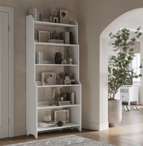 Стеллаж Вествик, массив сосны, цвет белый в Сысерти - sysert.ok-mebel.com | фото 3