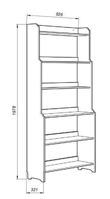 Стеллаж Вествик, массив сосны, цвет белый в Сысерти - sysert.ok-mebel.com | фото 4