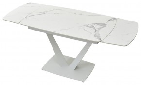 Стол ALATRI 120 GLOSS STATUARIO WHITE SOLID CERAMIC / WHITE, ®DISAUR в Сысерти - sysert.ok-mebel.com | фото 6