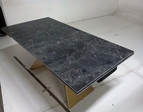 Стол ALES 180 BLACK GRAVE SOLID CERAMIC, керамика / бронзовый, ®DISAUR в Сысерти - sysert.ok-mebel.com | фото 5