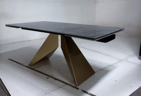 Стол ALES 180 BLACK GRAVE SOLID CERAMIC, керамика / бронзовый, ®DISAUR в Сысерти - sysert.ok-mebel.com | фото 6