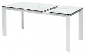 Стол CORNER 120 HIGH GLOSS STATUARIO керамика, стекло/ белый каркас, ®DISAUR в Сысерти - sysert.ok-mebel.com | фото 4