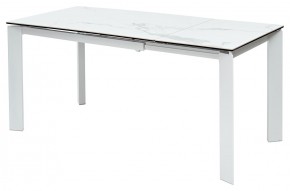 Стол CORNER 120 HIGH GLOSS STATUARIO керамика, стекло/ белый каркас, ®DISAUR в Сысерти - sysert.ok-mebel.com | фото 5