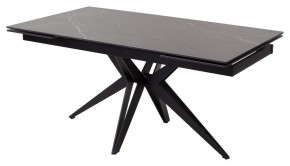 Стол FORIO 160 MATT BLACK MARBLE SOLID CERAMIC / BLACK, ®DISAUR в Сысерти - sysert.ok-mebel.com | фото 1