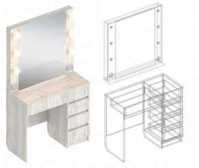 Стол гримерный - 2 (зеркало + стол) в Сысерти - sysert.ok-mebel.com | фото 3
