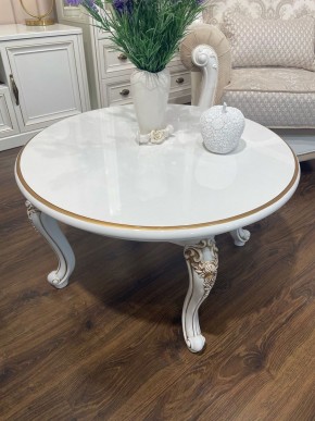 Стол журнальный круглый Натали (белый глянец) в Сысерти - sysert.ok-mebel.com | фото 3