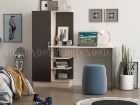 Стол компьютерный №1 (УПКФ) дуб беленый/венге в Сысерти - sysert.ok-mebel.com | фото