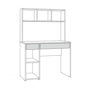 Стол компьютерный 12.77 F Комфорт (Белый РЕ шагрень) в Сысерти - sysert.ok-mebel.com | фото 4