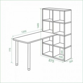 Стол компьютерный Bartolo в Сысерти - sysert.ok-mebel.com | фото 2