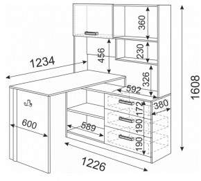 Стол компьютерный ВОЛКЕР М07 (ЯШС) в Сысерти - sysert.ok-mebel.com | фото 3