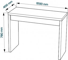 Стол косметический Энкель 100 белый в Сысерти - sysert.ok-mebel.com | фото 2
