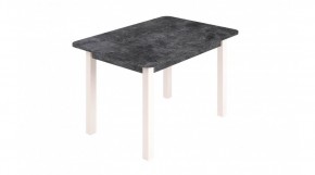 Стол ЛДСП (опоры белые) цемент темный в Сысерти - sysert.ok-mebel.com | фото