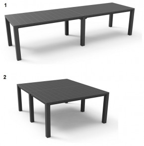 Стол раскладной Джули (Julie Double table 2 configurations) Графит в Сысерти - sysert.ok-mebel.com | фото 1