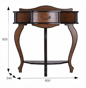 Стол туалетный Джульетта Л в Сысерти - sysert.ok-mebel.com | фото 11