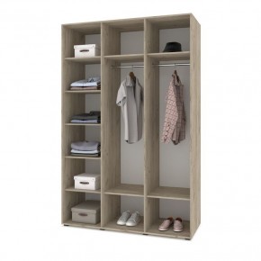 СТОУН С31 Шкаф 3-х створчатый (серый дуб/белый) в Сысерти - sysert.ok-mebel.com | фото 3