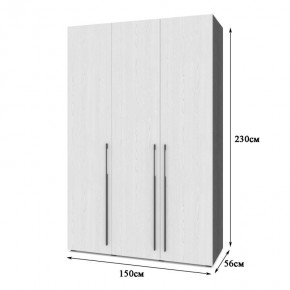 СТОУН С32 Шкаф 3-х створчатый (золотой дуб/графит) в Сысерти - sysert.ok-mebel.com | фото 2