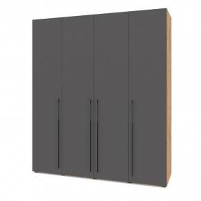 СТОУН С41 Шкаф 4-х створчатый (дуб золотой/графит) в Сысерти - sysert.ok-mebel.com | фото