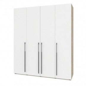 СТОУН С41 Шкаф 4-х створчатый (серый дуб/белый) в Сысерти - sysert.ok-mebel.com | фото
