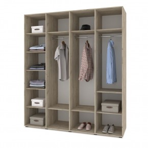 СТОУН С41 Шкаф 4-х створчатый (серый дуб/белый) в Сысерти - sysert.ok-mebel.com | фото 3