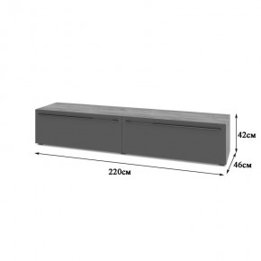 СТОУН С72 Тумба ТВ (серый дуб/белый) в Сысерти - sysert.ok-mebel.com | фото 2