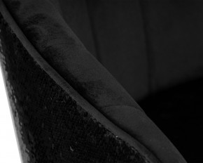 Стул барный DOBRIN DARCY BLACK SHINY, черный велюр с черно-золотыми пайетками в Сысерти - sysert.ok-mebel.com | фото 9