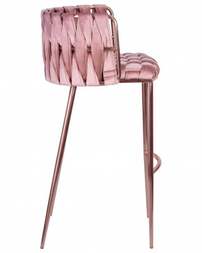 Стул барный DOBRIN EMMA ROSE GOLD, розовый велюр (VF-10) в Сысерти - sysert.ok-mebel.com | фото 3