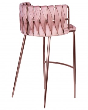 Стул барный DOBRIN EMMA ROSE GOLD, розовый велюр (VF-10) в Сысерти - sysert.ok-mebel.com | фото 4