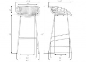 Стул барный DOBRIN FRANK, черный в Сысерти - sysert.ok-mebel.com | фото 8