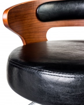 Стул барный DOBRIN FRED BLACK, коричневое дерево, чёрный в Сысерти - sysert.ok-mebel.com | фото 6