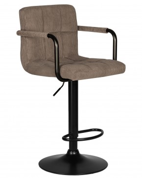 Стул барный DOBRIN KRUGER ARM BLACK, какао вельвет (LAR-E2041-05) в Сысерти - sysert.ok-mebel.com | фото 2