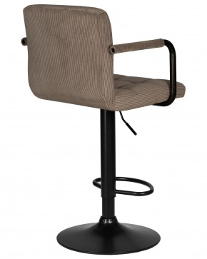 Стул барный DOBRIN KRUGER ARM BLACK, какао вельвет (LAR-E2041-05) в Сысерти - sysert.ok-mebel.com | фото 4