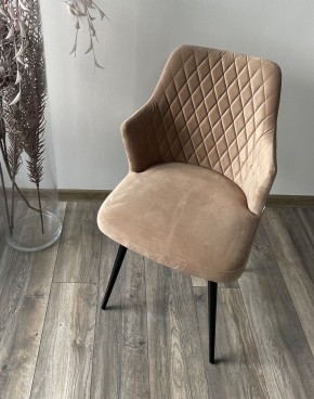 Стул HERMAN 360 град. БЕЖЕВЫЙ #5, велюр / черный каркас М-City в Сысерти - sysert.ok-mebel.com | фото 2