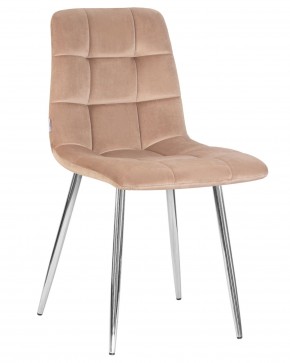 Стул обеденный DOBRIN ALEX, хром ножки, мокко велюр (V108-104),  в Сысерти - sysert.ok-mebel.com | фото