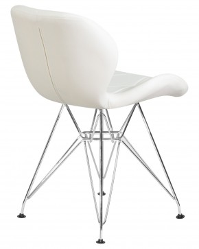 Стул обеденный DOBRIN BUTTERFLY CHROME, ножки хром, цвет белый в Сысерти - sysert.ok-mebel.com | фото 4