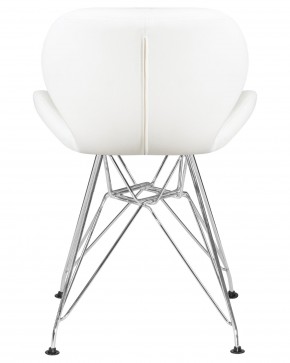 Стул обеденный DOBRIN BUTTERFLY CHROME, ножки хром, цвет белый в Сысерти - sysert.ok-mebel.com | фото 5