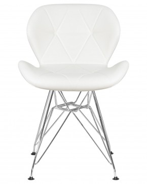 Стул обеденный DOBRIN BUTTERFLY CHROME, ножки хром, цвет белый в Сысерти - sysert.ok-mebel.com | фото 6
