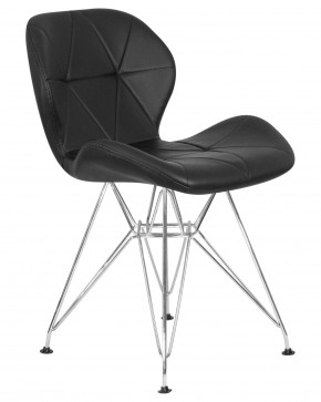 Стул обеденный DOBRIN BUTTERFLY CHROME, ножки хром, цвет чёрный в Сысерти - sysert.ok-mebel.com | фото 2