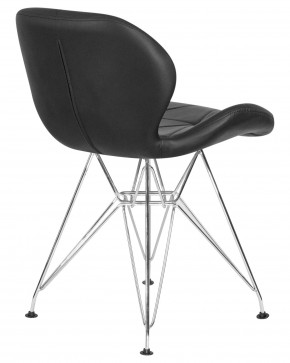 Стул обеденный DOBRIN BUTTERFLY CHROME, ножки хром, цвет чёрный в Сысерти - sysert.ok-mebel.com | фото 4
