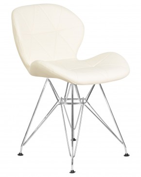 Стул обеденный DOBRIN BUTTERFLY CHROME, ножки хром, цвет кремовый в Сысерти - sysert.ok-mebel.com | фото 2