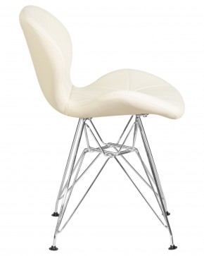 Стул обеденный DOBRIN BUTTERFLY CHROME, ножки хром, цвет кремовый в Сысерти - sysert.ok-mebel.com | фото 3