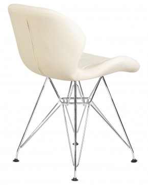 Стул обеденный DOBRIN BUTTERFLY CHROME, ножки хром, цвет кремовый в Сысерти - sysert.ok-mebel.com | фото 4