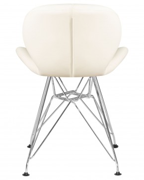 Стул обеденный DOBRIN BUTTERFLY CHROME, ножки хром, цвет кремовый в Сысерти - sysert.ok-mebel.com | фото 5