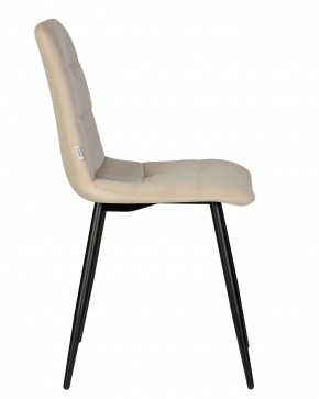 Стул обеденный DOBRIN CHILLY, Бежевый Holland 07, основание черный в Сысерти - sysert.ok-mebel.com | фото 4
