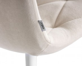 Стул обеденный DOBRIN CHILLY ROMBO, Бежевый Simple 44, основание белое в Сысерти - sysert.ok-mebel.com | фото 10