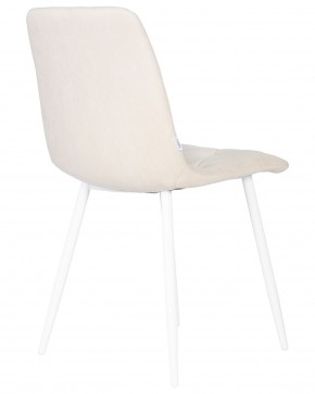 Стул обеденный DOBRIN CHILLY ROMBO, Бежевый Simple 44, основание белое в Сысерти - sysert.ok-mebel.com | фото 4