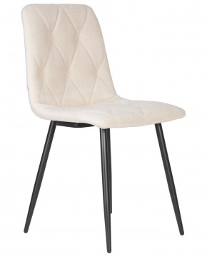 Стул обеденный DOBRIN CHILLY ROMBO, Бежевый Simple 44, основание черный в Сысерти - sysert.ok-mebel.com | фото 2