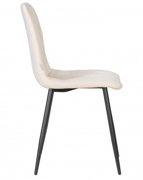 Стул обеденный DOBRIN CHILLY ROMBO, Бежевый Simple 44, основание черный в Сысерти - sysert.ok-mebel.com | фото 3