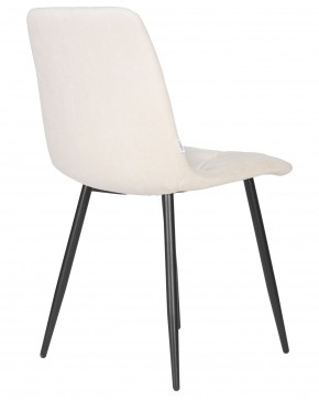 Стул обеденный DOBRIN CHILLY ROMBO, Бежевый Simple 44, основание черный в Сысерти - sysert.ok-mebel.com | фото 4