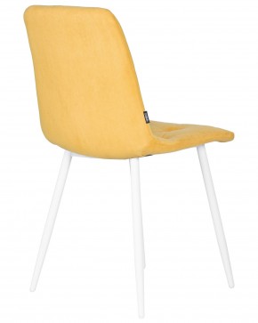 Стул обеденный DOBRIN CHILLY ROMBO, Горчичный Simple 15, основание белый в Сысерти - sysert.ok-mebel.com | фото 4